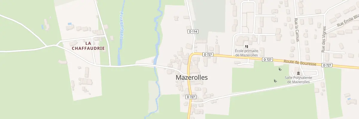 Plan du 66 Rte de Bouresse à Mazerolles