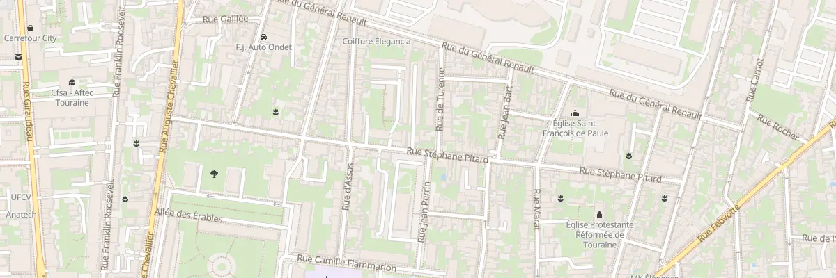 Plan du 89 Rue Stéphane Pitard à Tours