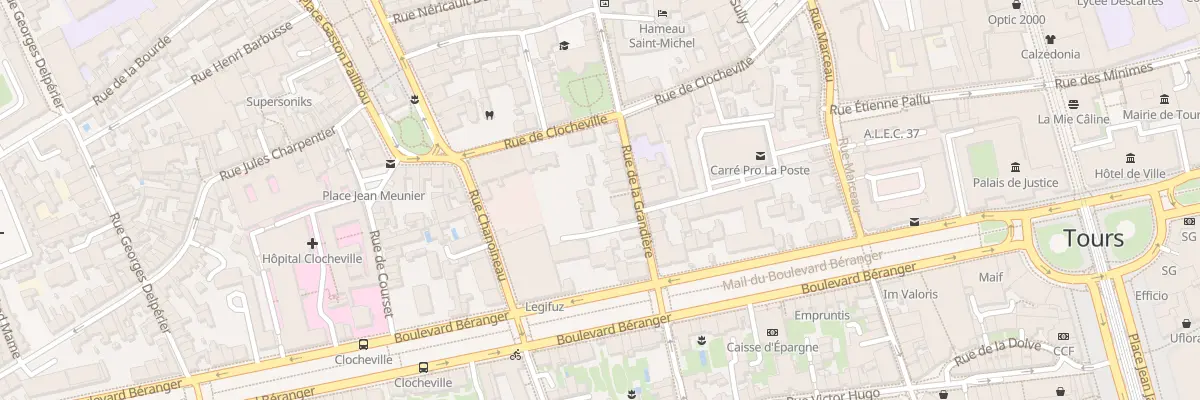 Plan du 11 Rue de la Grandière à Tours