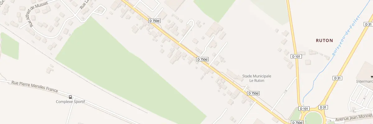 Plan du 34 Rue Francois Mitterrand à Descartes