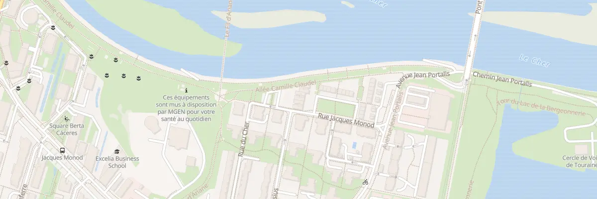 Plan du 25 Rue Jacques Monod à Tours