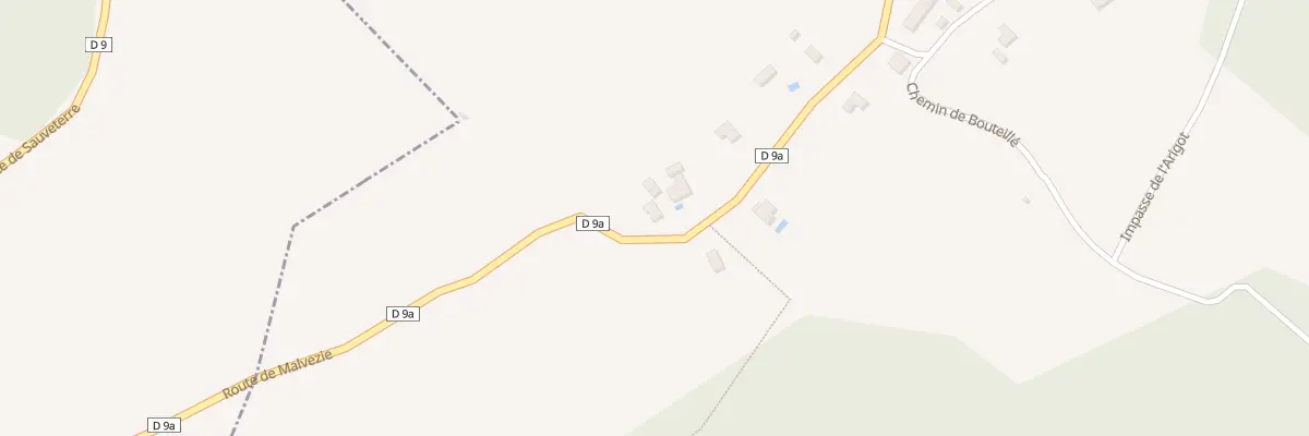 Plan du 2 Couades à Malvezie