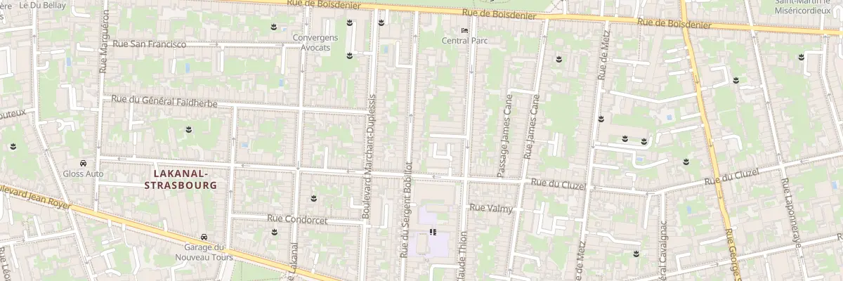 Plan du 38 Rue du Sergent Bobillot à Tours