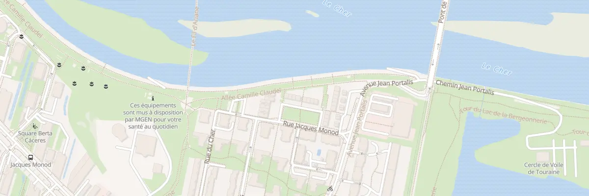 Plan du 9001 Rue Jacques Monod à Tours