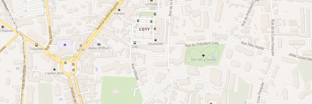 Plan du 27 Rue du Président Coty à Tours