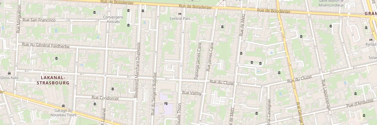 Plan du 30 Rue Claude Thion à Tours