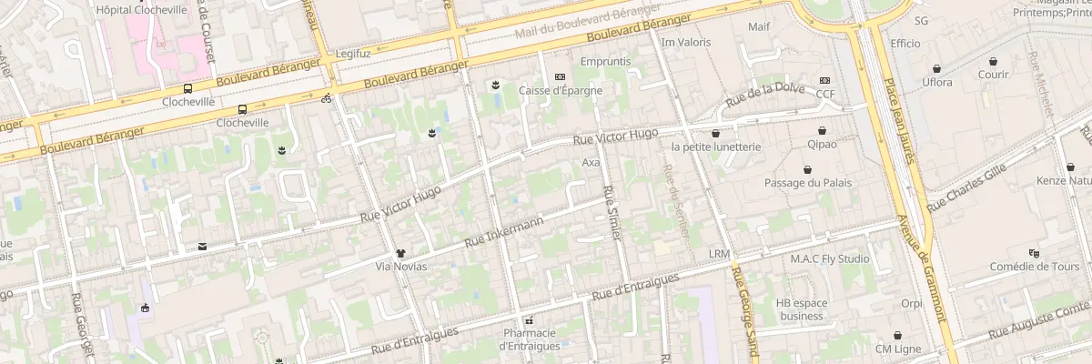 Plan du 54 Rue Victor Hugo à Tours