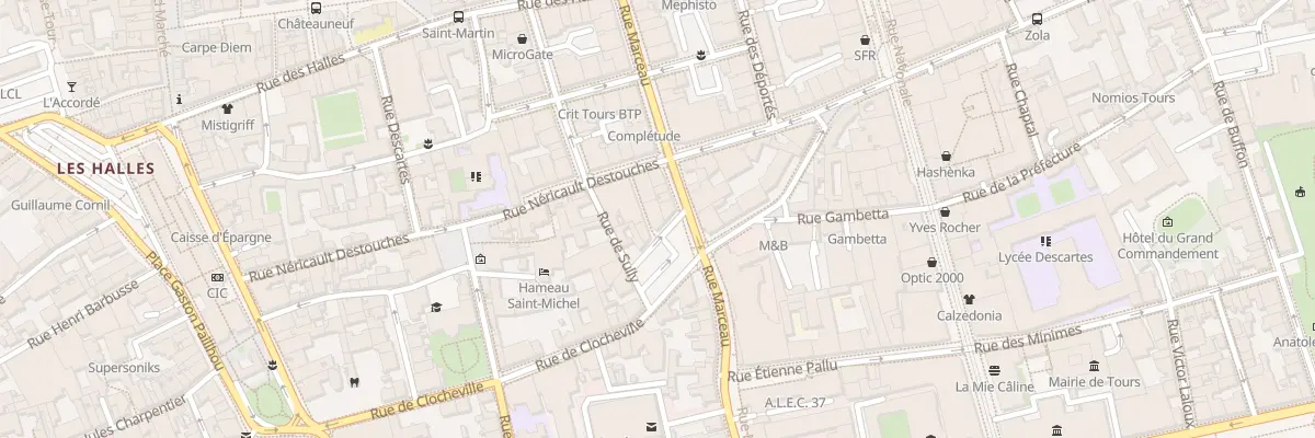 Plan du 4 Rue Verlaine à Tours