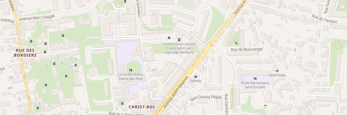 Plan du 3 Ven de la Pépinière à Tours