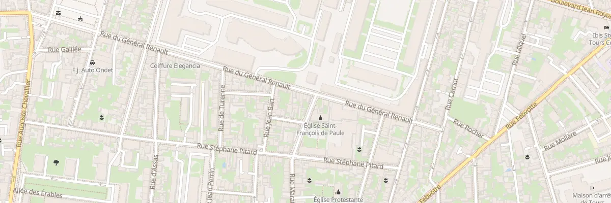 Plan du 32 Rue du Général Renault à Tours