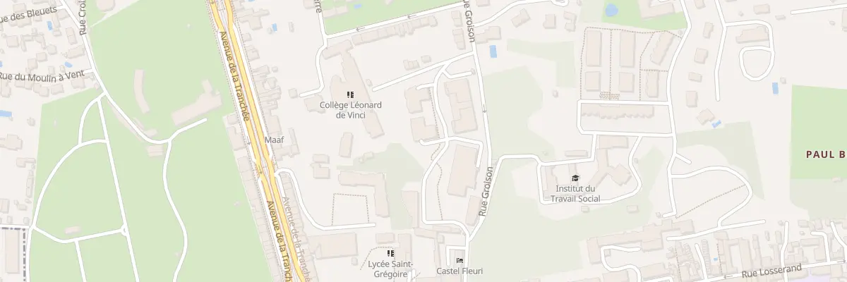 Plan du 26 Rue Groison à Tours