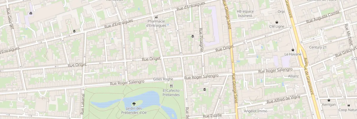 Plan du 54 Rue Origet à Tours
