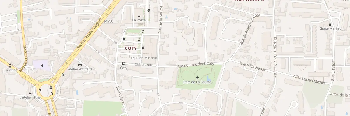 Plan du 34 Rue du Président Coty à Tours