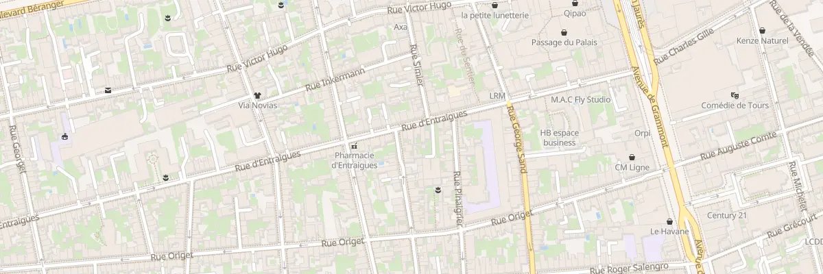 Plan du 50 Rue d’Entraigues à Tours