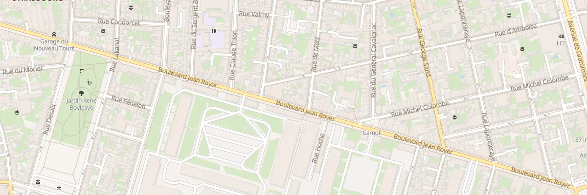 Plan du 91 Bd Jean Royer à Tours