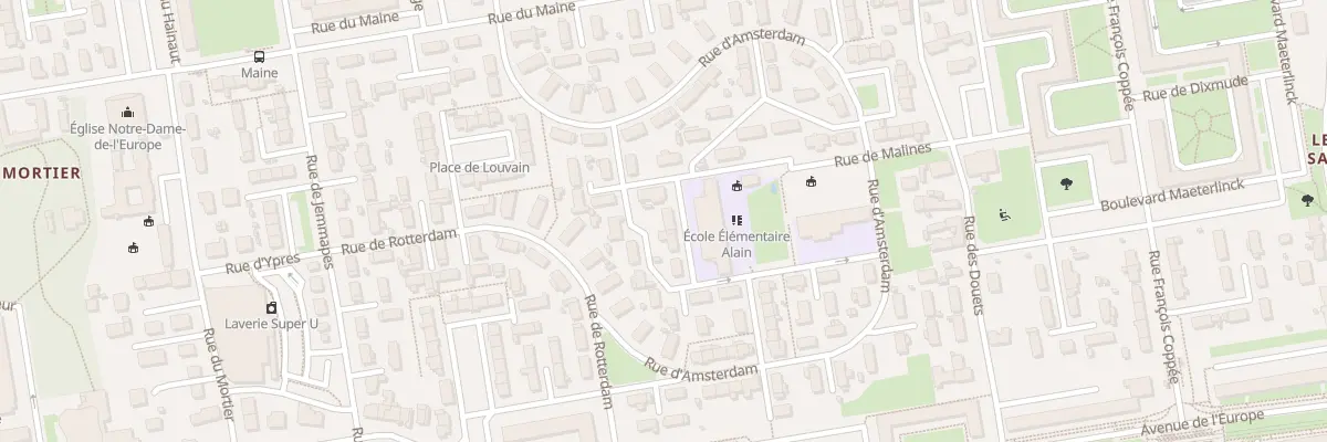 Plan du 3 Rue Albert 1er à Tours