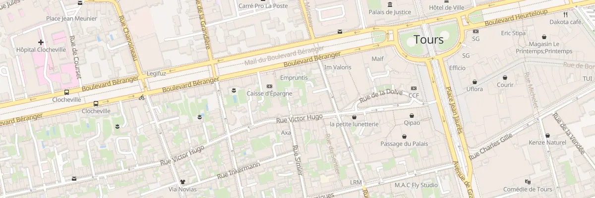 Plan du 39 Rue Victor Hugo à Tours