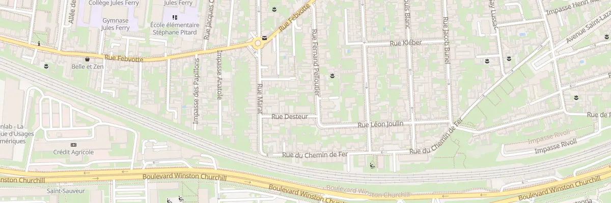 Plan du 35 Rue Fernand Pelloutier à Tours