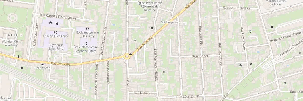 Plan du 9 Rue Fernand Pelloutier à Tours
