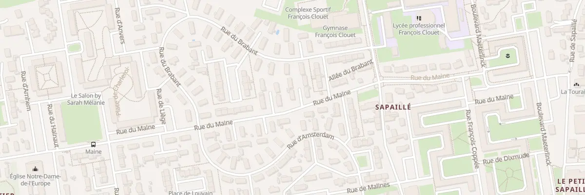 Plan du 2 All de la Fare à Tours