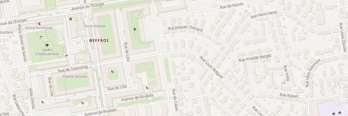 Plan du 1 Rue Louis Bréguet à Tours
