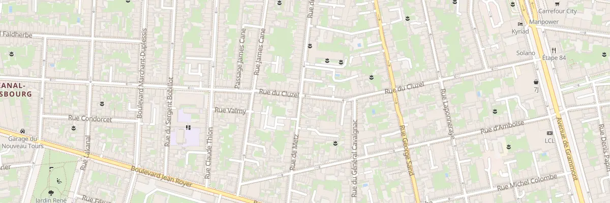 Plan du 86 Rue du Cluzel à Tours