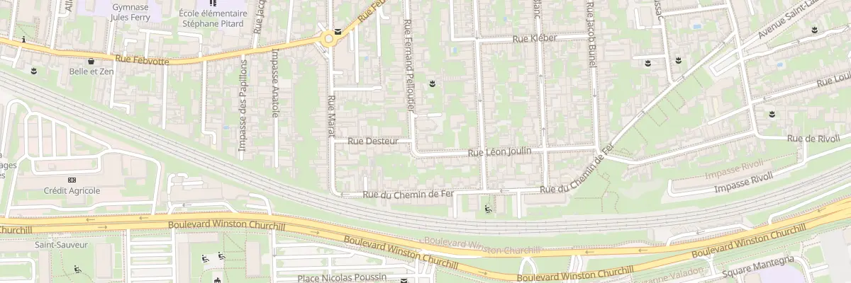 Plan du 44 Rue Fernand Pelloutier à Tours