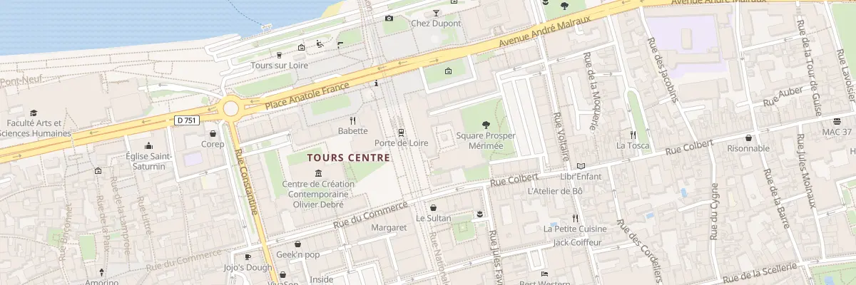 Plan du 6 Rue Nationale à Tours