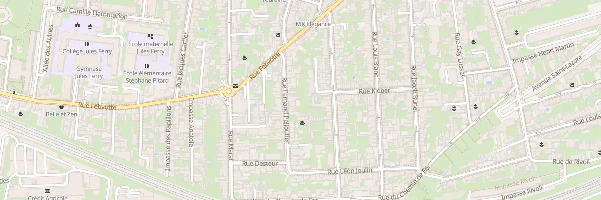 Plan du 20 Rue Fernand Pelloutier à Tours