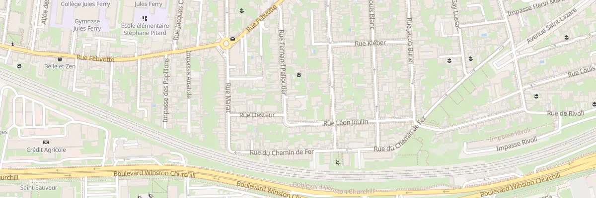 Plan du 38 Rue Fernand Pelloutier à Tours