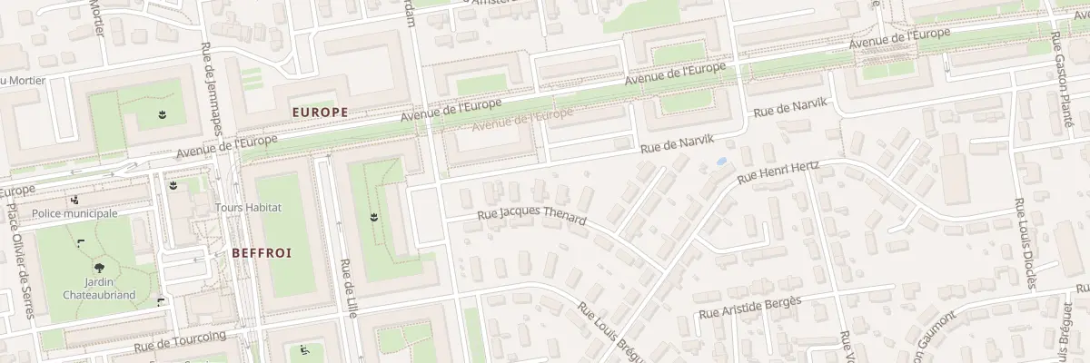 Plan du 8 Rue Jacques Thénard à Tours