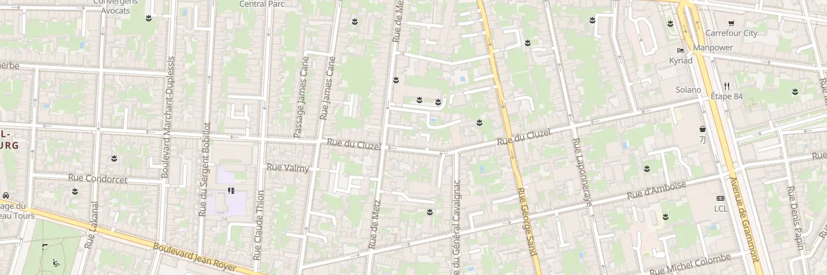 Plan du 87 Rue du Cluzel à Tours