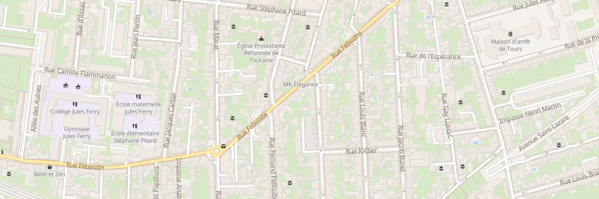 Plan du 94 Rue Febvotte à Tours