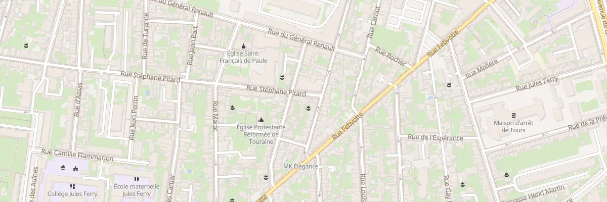 Plan du 4 Rue Stéphane Pitard à Tours