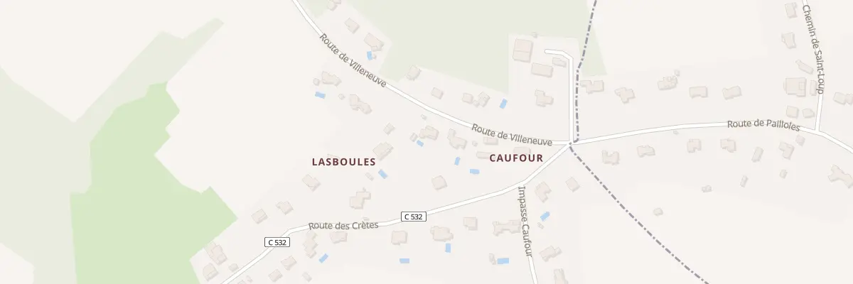 Plan du 1708 Rte de Villeneuve à Lédat