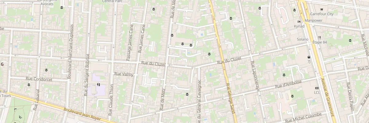 Plan du 83 Rue du Cluzel à Tours