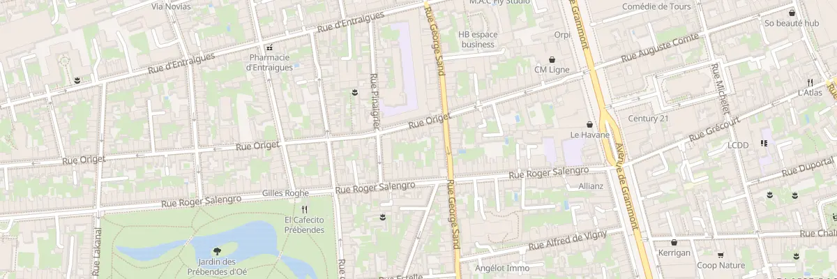 Plan du 36 Rue Origet à Tours