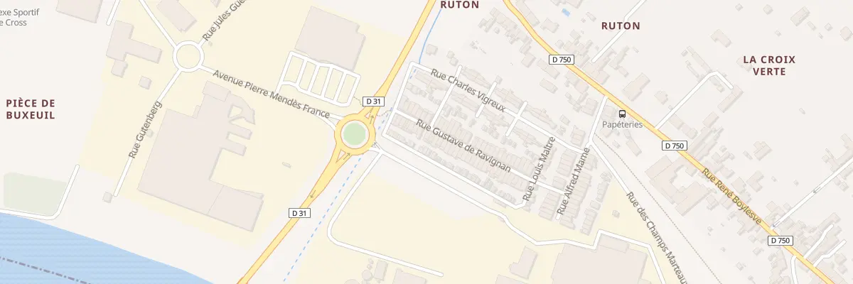 Plan du 47 Rue Gustave de Ravignan à Descartes
