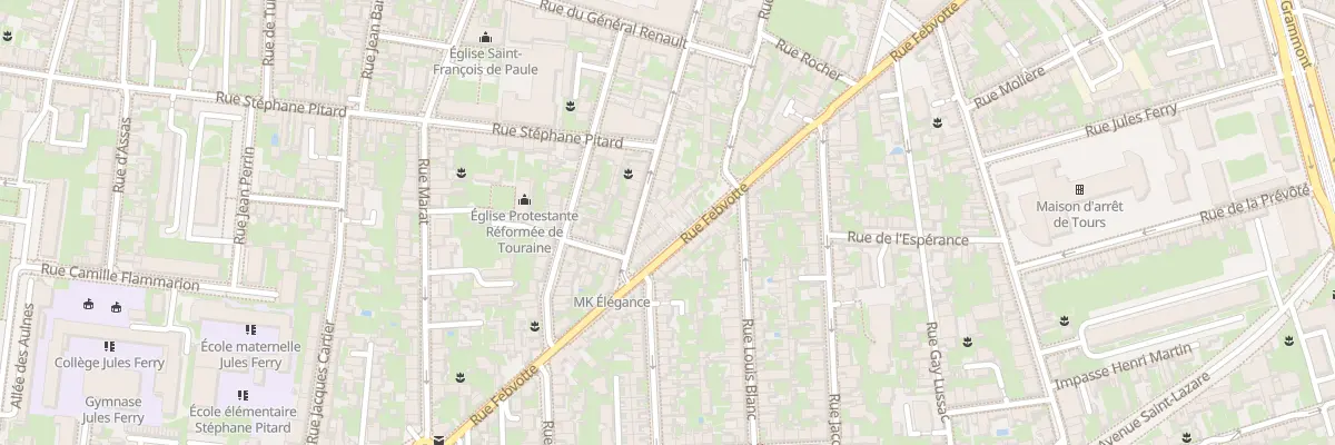 Plan du 87 Rue Febvotte à Tours