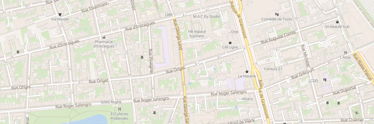 Plan du 29 Rue Origet à Tours