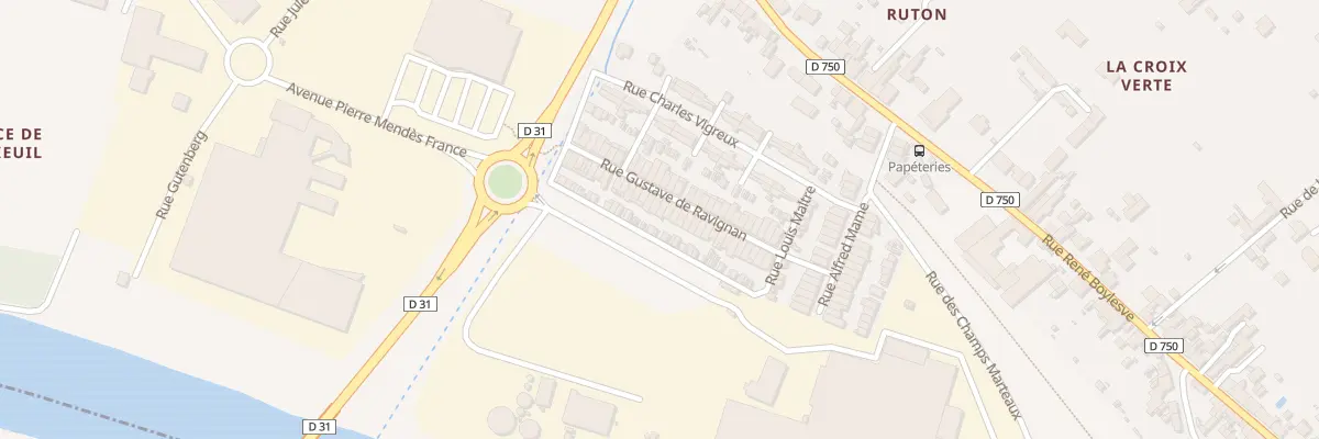 Plan du 33 Rue Gustave de Ravignan à Descartes