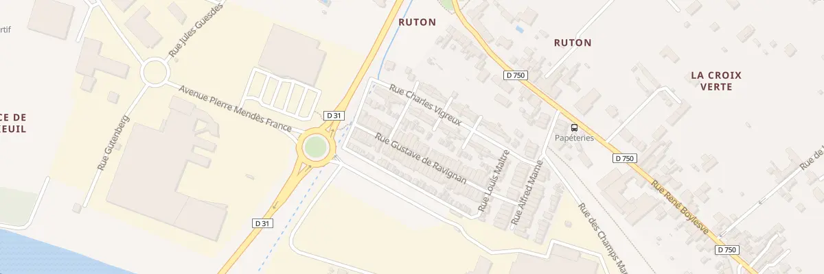 Plan du 42 Rue Gustave de Ravignan à Descartes