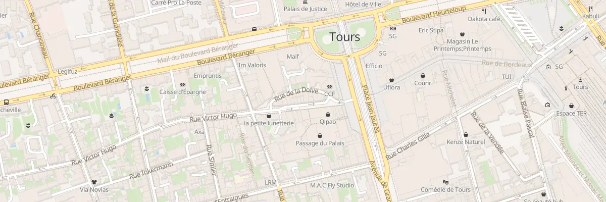 Plan du 13 Rue Victor Hugo à Tours