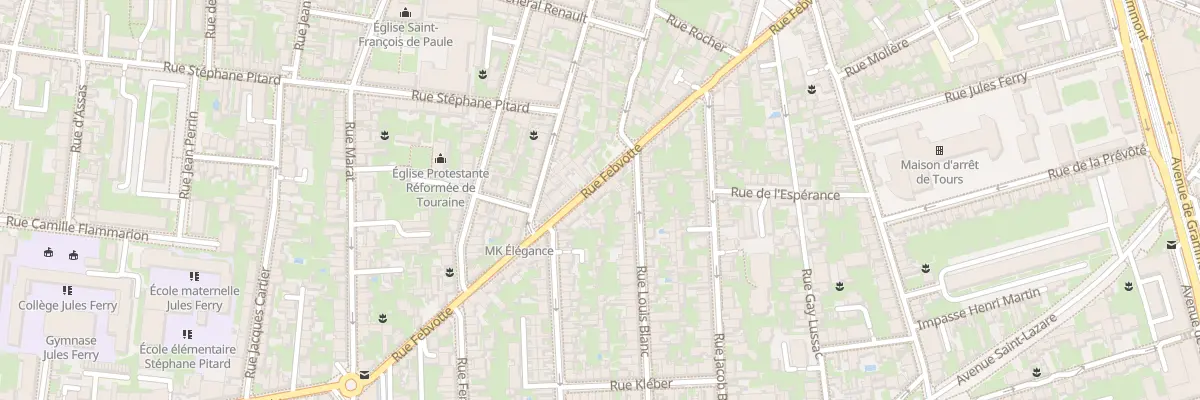 Plan du 74 Rue Febvotte à Tours