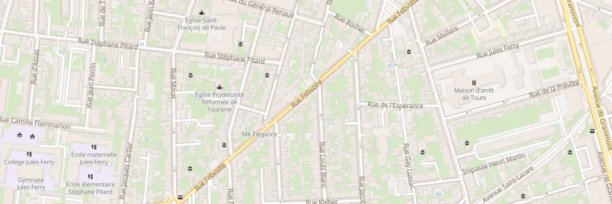 Plan du 72 Rue Febvotte à Tours