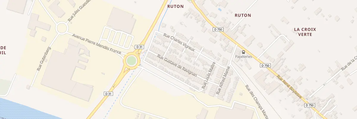 Plan du 36 Rue Gustave de Ravignan à Descartes