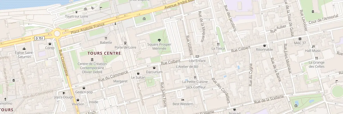 Plan du 28 Rue Colbert à Tours