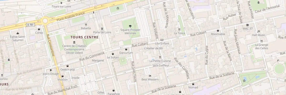 Plan du 33 Rue Colbert à Tours