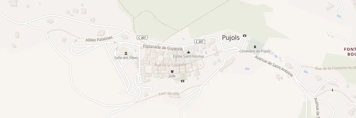 Plan du 17 Pl Saint Nicolas à Pujols