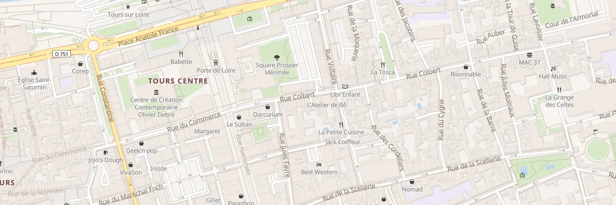 Plan du 35 Rue Colbert à Tours